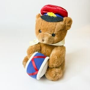 Vintage‎ RUSS BERRIE Bandy Bear Drum Soloist 11” Plush Band Player Cute Toy